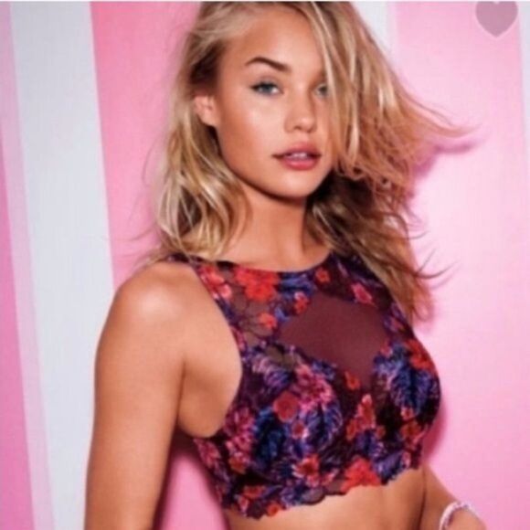 Victoria Secret Pink Lace Push Up Bralette Bra Small - Picture 1 of 13